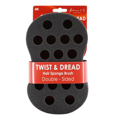 Kim & C Twist and Dread Hair Sponge Brush Double-Side - Big