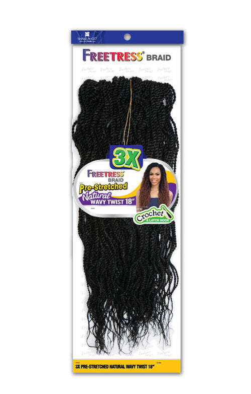 Freetress Pre-Stretched Natural Wavy Twist 18"